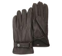Lederhandschuhe PEARLWOOD "Planar", Herren, Gr. 8,5, braun (hazel), Ziegenleder, unifarben, Handschuhe, Verstellbarer Lederriegel (53901617-8,5) hazel