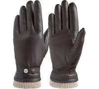 Lederhandschuhe PEARLWOOD "SUNNY", Damen, Gr. 7, braun (dunkelbraun), Schafsleder, Handschuhe, anschmiegsamer Elastikbund schütz vor Wind, Regen, Kälte und Schmutz (51972256-7) dunkelbraun