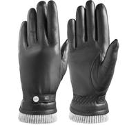 Lederhandschuhe PEARLWOOD "SUNNY", Damen, Gr. 8, schwarz, Schafsleder, Handschuhe, anschmiegsamer Elastikbund schütz vor Wind, Regen, Kälte und Schmutz (22797157-8) schwarz