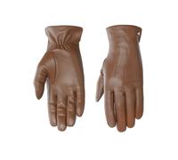 Lederhandschuhe PEARLWOOD "Travis", Damen, Gr. 9, braun (cognac), Schafsleder, unifarben, Handschuhe Lederhandschuhe, Glattlederhandschuh (81268564-9)