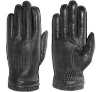 Lederhandschuhe PEARLWOOD "Wilson", Damen, Gr. 9.5, carbon, Schafsleder, Handschuhe Lederhandschuhe, Vintage Optik durch Waxfinish (85610240-9,5)