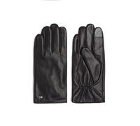 Lederhandschuhe TOMMY HILFIGER "ESSENTIAL FLAG LEATHER GLOVES", Damen, Gr. S (M), schwarz, Rindsleder, unifarben, Handschuhe Lederhandschuhe, mit Tommy Hilfiger Flagge (25017522-S)