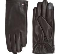 Lederhandschuhe TOMMY HILFIGER "ESSENTIAL FLAG LEATHER GLOVES", Herren, Gr. L (XL), schwarz, Rindsleder, unifarben, Handschuhe, mit Tommy Hilfiger Flagge (25017522-L) schwarz