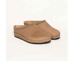 Lederhausschuh Leder Clog Stegmann braun 42