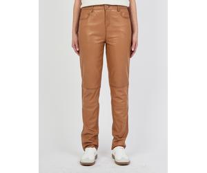 Lederhose JCC "31019444", Damen, Gr. 44, Normalgrößen, braun (light cognac), Obermaterial: 100% Lammleder, Hosen 5-Pocket-Hose (77829361-44) light cognac