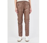 Lederhose JCC "3102153", Damen, Gr. 48, Normalgrößen, grau (taupe), Obermaterial: 100% Leder; Futter: 100% Polyester, Hosen (23631327-48) taupe