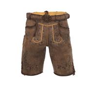 Lederhose KRÜGER "Lederhose 961267", Herren, Gr. 58, EURO, braun, Obermaterial: 100% Lederfaserstoff LEAFIBTEX., Hosen (75322164-58) braun