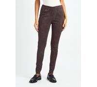 Lederhose MAZE "4202171", Damen, Gr. XS, US-Größen, grau (anthrazit), Obermaterial: 100% Ziegenleder; Innenseite: 96% Baumwolle, 4% Elasthan, Hosen (26030764-XS) anthrazit