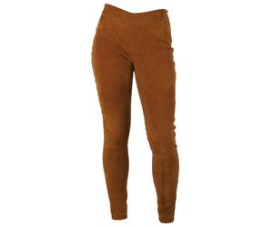Lederhose MAZE "4202171", Damen, Gr. XXL, US-Größen, braun (cognac), Obermaterial: 100% Ziegenleder. Innenseite: 96% Baumwolle, 4% Elasthan, Hosen (63935744-XXL) cognac
