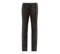 Lederhose RICANO "Lederhose Donna II", Damen, Gr. L, Länge 34, schwarz, Obermaterial: 100% Ziegennappaleder GONA., schmal, Hosen, Handgefertigt aus echtem Leder (88126459-L) schwarz