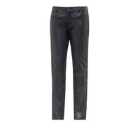 Lederhose RICANO "Lederhose Donna II", Damen, Gr. XL, Länge 34, schwarz (blau), Obermaterial: 100% Ziegennappaleder GONA., schmal, Hosen, Handgefertigt aus echtem Leder (23978447-XL) blau