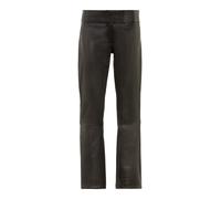 Lederhose RICANO "Lederhose Low Cut 2", Damen, Gr. S, Länge 34, schwarz, Obermaterial: 100% Lammnappaleder LANA., loose fit, Hosen, Handgefertigt aus echtem Leder (88244222-S) schwarz