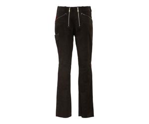 Lederhose RICANO "Lederhose RT-105", Herren, Gr. 27, Länge 34, braun (schwarz, nubuk), Obermaterial: 100% Büffelleder BL., normal, Hosen, Handgefertigt aus echtem Leder (20282155-27) schwarz, nubuk