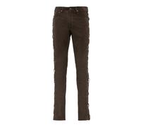 Lederhose RICANO "Lederhose S/L RT-101 (Buff Nubuk - geschnürt)", Herren, Gr. 28, Länge 34, braun, Obermaterial: 100% Büffelleder BL., normal, Hosen, Handgefertigt aus echtem Leder (37364009-28) braun