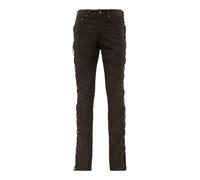 Lederhose RICANO "Lederhose S/L RT-101 (Buff Nubuk - geschnürt)", Herren, Gr. 44, Länge 34, schwarz, Obermaterial: 100% Büffelleder BL., normal, Hosen, Handgefertigt aus echtem Leder (69961365-44) sch