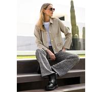 Lederimitat-Blazer HEINE "Velourslederimitat-Jacke", Damen, Gr. 36, braun (schlamm), 95% Polyester, 5% Elasthan, Blazer (60870064-36) schlamm