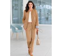 Lederimitat-Blazer "Lederimitat-Blazer", Damen, Gr. 46, braun (camel), 90% Polyester, 10% Elasthan, Bündchen:100% Polyester, Blazer (24070831-46) camel