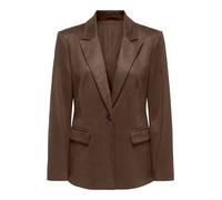 Lederimitat-Blazer ONLY "ONLADDI L/S FAUX SUEDE BLAZER TLR", Damen, Gr. 34, braun (carafe), Web, Obermaterial: 95% Polyester, 5% Elasthan, unifarben, loose fit normal, Blazer, Materialmix, loose fit (
