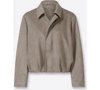 Lederimitat-Blazer taupe 42