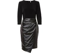Lederimitat-Kleid mit Jersey-Oberteil 48/50 (XL)