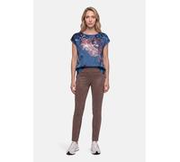 Lederimitathose BETTY BARCLAY "Damen mit elastischem Bund", Damen, Gr. 46, Normalgrößen, muskat, Obermaterial: 95% Polyester, 5% Elasthan, Basic, skinny fit 3/4-Länge, Hosen (90867521-46) muskat