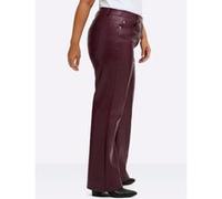 Lederimitathose burgund 40