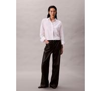 Lederimitathose CALVIN KLEIN JEANS "FAUX LEATHER 5PKT PANT", Damen, Gr. 6 (38/S), N-Gr, schwarz, Web, Obermaterial: 100% Polyester, unifarben, regular fit lang, Hosen, Regular fit (96935044-6) schwarz