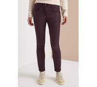 Lederimitathose CECIL, Damen, Gr. 30, Länge 30, lila (eggplant rot), Stoff, 76% Viskose, 21% Nylon, 3% Elasthan, unifarben, slim fit lang, Hosen, in Fake-Leder-Optik (74986352-30) eggplant rot
