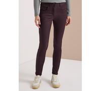 Lederimitathose CECIL, Damen, Gr. 33, Länge 32, eggplant rot, Stoff, 76% Viskose, 21% Nylon, 3% Elasthan, unifarben, slim fit lang, Hosen, 5-Pocket-Style (45983056-33) eggplant rot