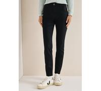 Lederimitathose CECIL, Damen, Gr. 34, Länge 30, schwarz, Stoff, 76% Viskose, 21% Nylon, 3% Elasthan, unifarben, slim fit lang, Hosen, in Fake-Leder-Optik (24135512-34) schwarz