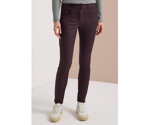 Lederimitathose CECIL, Damen, Gr. 34, Länge 32, eggplant rot, Stoff, 76% Viskose, 21% Nylon, 3% Elasthan, unifarben, slim fit lang, Hosen, 5-Pocket-Style (45983056-34) eggplant rot