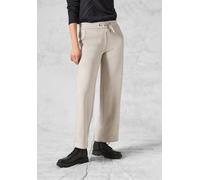 Lederimitathose CECIL, Damen, Gr. XL, Länge 28, grau (soft silber), Stoff, 95% Polyester, 5% Elasthan, unifarben, weit lang, Hosen, High Waist (85751431-XL) soft silber