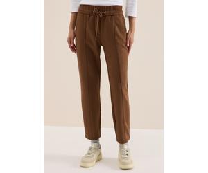 Lederimitathose CECIL, Damen, Gr. XL, Länge 28, mocha caramel, Stoff, 94% Polyester, 6% Elasthan, unifarben, comfort fit lang, Hosen, Middle Waist (50000014-XL) mocha caramel