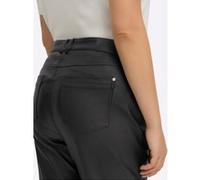 Lederimitathose SHEEGO, Damen, Gr. 42, Normalgrößen, schwarz, 77% Viskose, 20% Polyamid, 3% Elasthan, unifarben, Hosen (23915814-42) schwarz