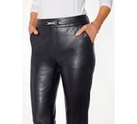 Lederimitathose schwarz 52