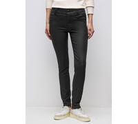 Lederimitathose STREET ONE, Damen, Gr. 34, Länge 30, schwarz, Stoff, 79% Viskose, 18% Nylon, 3% Elasthan, unifarben, comfort fit normal, Hosen, mit Coating (85722033-34) schwarz