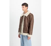 Lederimitatjacke ALPHA INDUSTRIES "B-3 Faux Leather", Herren, Gr. L, braun, Web, Obermaterial: 100% Polyester, unifarben, regular fit normal, Jacken, Kunstfaser, regular fit (63867418-L) braun