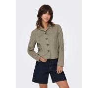 Lederimitatjacke JDY "JDYNICO FAUX SUEDE JACKET OTW SGO NOOS", Damen, Gr. L, beige (timber wolf), Web, Obermaterial: 100% Polyester, unifarben, taillenbedeckt, Jacken, Kunstfaser (71629426-L) timber w