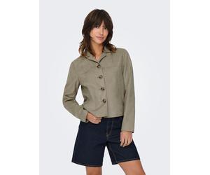 Lederimitatjacke JDY "JDYNICO FAUX SUEDE JACKET OTW SGO NOOS", Damen, Gr. L, beige (timber wolf), Web, Obermaterial: 100% Polyester, unifarben, taillenbedeckt, Jacken, Kunstfaser (71629426-L) timber w