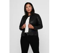 ONLY CARMAKOMA PLUS SIZE Jacke in Leder-Optik Modell 'Robber' in Schwarz, Größe 52, Artikelnr. 115562452 Schwarz 52 100% Polyurethan
