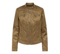 Lederimitatjacke ONLY "ONLBANDIT FAUX SUEDE JACKET OTW", Damen, Gr. M, braun (cognac), Web, Obermaterial: 100% Polyester, unifarben, regular fit, Jacken (99954935-M) cognac