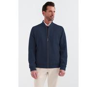 Lederimitatjacke PIERRE CARDIN, Herren, Gr. S, blau, dunkelblau, 100% Lederimitat, unifarben, normal, V-Ausschnitt, Jacken, im Bomber-Stil (71826243-S) blau, dunkelblau