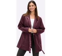 Lederimitatjacke SHEEGO, Damen, Gr. 52, burgund, 100% Polyester, unifarben, Jacken (98345938-52) burgund