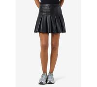 Lederimitatrock NOISY MAY "NMPAULO HW PLEATED PU MINI SKIRT", Damen, Gr. L, schwarz, Web, Obermaterial: 100% Polyester. Beschichtung: 100% Polyurethan, unifarben, kurz, Röcke (98449538-L) schwarz
