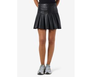 Lederimitatrock NOISY MAY "NMPAULO HW PLEATED PU MINI SKIRT", Damen, Gr. M, schwarz, Web, Obermaterial: 100% Polyester. Beschichtung: 100% Polyurethan, unifarben, kurz, Röcke (98449538-M) schwarz