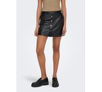 Lederimitatrock ONLY "ONLAMAZING-LIORA HW FAUX LEAT SKIRT PNT", Damen, Gr. M (38), schwarz, Obermaterial: 100% Polyester, unifarben, kurz, Röcke (50568655-M) schwarz