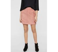 Lederimitatrock VERO MODA "VMDONNADINA FAUXSUEDE SHORT SKIRT", Damen, Gr. M (38), old rose, Web, Obermaterial: 90% Polyester, 10% Elasthan, unifarben, kurz, Röcke, Materialmix (93295237-M) old rose