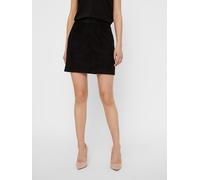 Vero Moda Damen Rock VMDONNADINA FAUX SUEDE SHORT XL, Black (10210430)