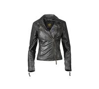 Lederjacke APPLE OF EDEN "Apple of Eden Lederjacke AOE-114", Damen, Gr. 40, schwarz, Obermaterial: 100% Lammleder LEL. Futter: 100% Polyester PES., uni, regular fit, V-Ausschnitt, Jacken, aus weichem