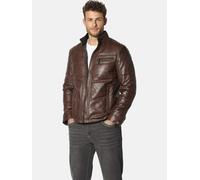 Lederjacke BABISTA "Lederjacke VELLUTASTI", Herren, Gr. 56, braun (cognac), Obermaterial: 100% Lederfaserstoff LEAFIBTEX., Jacken (69236102-56) cognac
